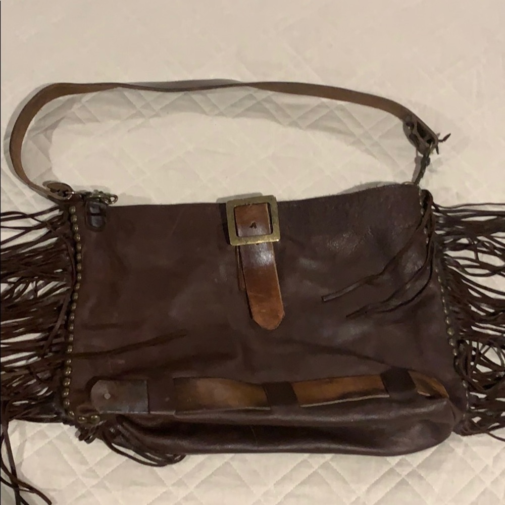 All leather purse